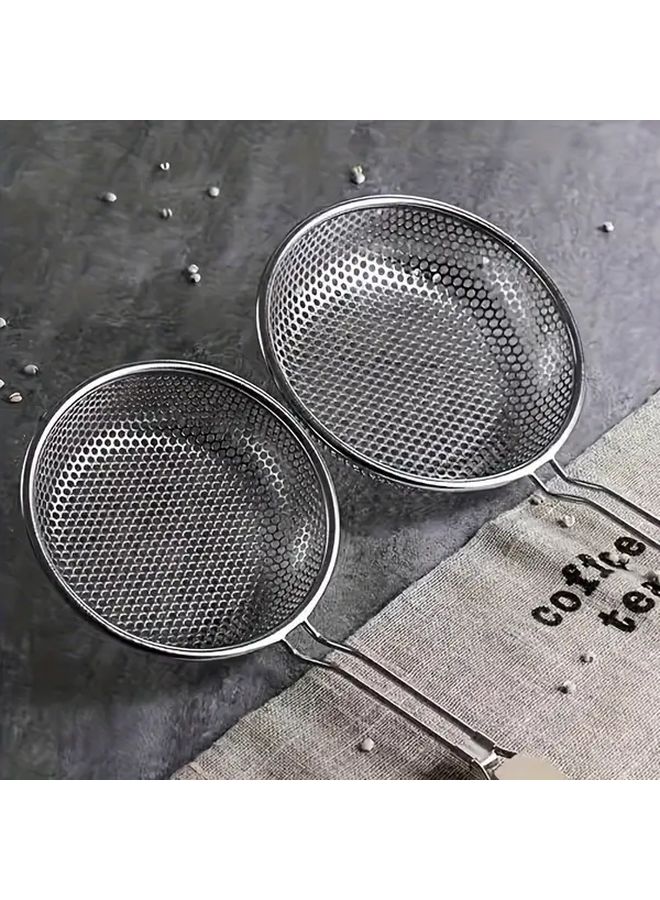 Stainless Steel Skimmer Spoon With Wooden Handle For Noodle Basket Grease Strainer - Image 4
